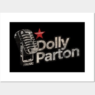 Dolly Parton - Vintage Microphone Posters and Art